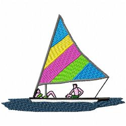 Boats Embroidery Design 6 Boats Embroidery Design 6